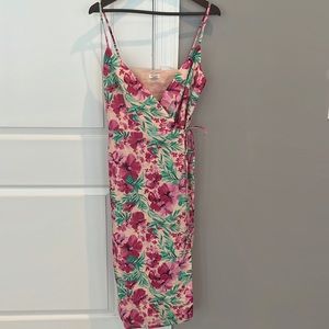 Pink floral J.Crew dress